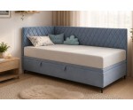 Teenagerbett 80x200 cm mit Bettkasten und Seitenteilen, Polsterbett ANABELLA 1R