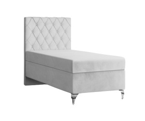 Boxspringbett, Einzelbett, Kopfteil gesteppt mit Kristallen, CRYSTAL
