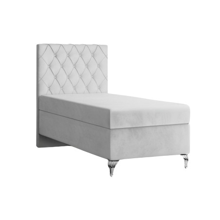 Boxspringbett, Einzelbett, Kopfteil gesteppt mit Kristallen, CRYSTAL