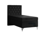 Boxspringbett, Einzelbett, Kopfteil gesteppt mit Kristallen, CRYSTAL
