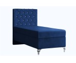Boxspringbett, Einzelbett, Kopfteil gesteppt mit Kristallen, CRYSTAL