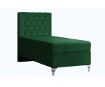Boxspringbett, Einzelbett, Kopfteil gesteppt mit Kristallen, CRYSTAL
