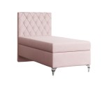 Boxspringbett, Einzelbett, Kopfteil gesteppt mit Kristallen, CRYSTAL
