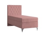 Boxspringbett, Einzelbett, Kopfteil gesteppt mit Kristallen, CRYSTAL