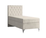 Boxspringbett, Einzelbett, Kopfteil gesteppt mit Kristallen, CRYSTAL
