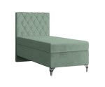 Boxspringbett, Einzelbett, Kopfteil gesteppt mit Kristallen, CRYSTAL