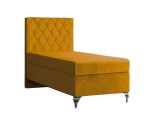 Boxspringbett, Einzelbett, Kopfteil gesteppt mit Kristallen, CRYSTAL