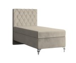 Boxspringbett, Einzelbett, Kopfteil gesteppt mit Kristallen, CRYSTAL