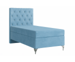 Boxspringbett, Einzelbett, Kopfteil gesteppt mit Kristallen, CRYSTAL