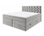 Stilvolles Doppelbett 180x200 cm mit hohem Kopfteil, 2 Bettkästen und 2 Matratzen, Boxspringbett SEUL 2B Stilvolles Doppelbett 180x200 cm mit hohem Kopfteil, 2 Bettkästen und 2 Matratzen, Boxspringbett SEUL 2B