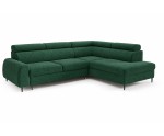 Modernes Ecksofa mit Schlaffunktion und Bettkasten, einstellbare Kopfteile, Ottomane rechts, TRIVIO N7 Modernes Ecksofa mit Schlaffunktion und Bettkasten, einstellbare Kopfteile, Ottomane rechts, TRIVIO N7