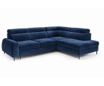 Modernes Ecksofa mit Schlaffunktion und Bettkasten, einstellbare Kopfteile, Ottomane rechts, TRIVIO N7 Modernes Ecksofa mit Schlaffunktion und Bettkasten, einstellbare Kopfteile, Ottomane rechts, TRIVIO N7