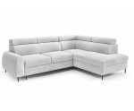 Modernes Ecksofa mit Schlaffunktion und Bettkasten, einstellbare Kopfteile, Ottomane rechts, TRIVIO N7 Modernes Ecksofa mit Schlaffunktion und Bettkasten, einstellbare Kopfteile, Ottomane rechts, TRIVIO N7