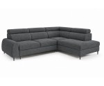 Modernes Ecksofa mit Schlaffunktion und Bettkasten, einstellbare Kopfteile, Ottomane rechts, TRIVIO N7 Modernes Ecksofa mit Schlaffunktion und Bettkasten, einstellbare Kopfteile, Ottomane rechts, TRIVIO N7