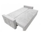 Schlafcouch im skandinavischen Stil, 3-Sitzer-Sofa mit Rückenkissen, Schlaffunktion und Bettkasten, TRIVIO K5