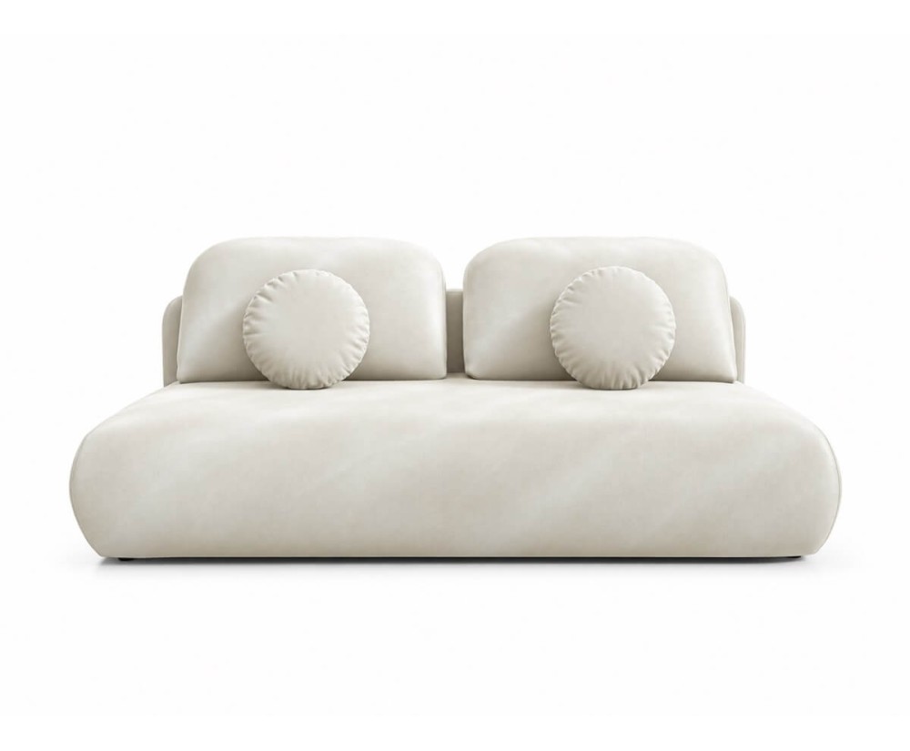 Schlafcouch mit Rückenkissen, 3-Sitzer-Sofa mit Schlaffunktion und Bettkasten, TRIVIO K16