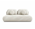 Schlafcouch mit Rückenkissen, 3-Sitzer-Sofa mit Schlaffunktion und Bettkasten, TRIVIO K16
