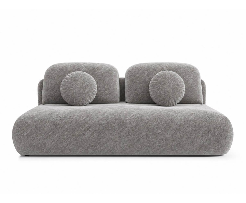 Schlafcouch mit Rückenkissen, 3-Sitzer-Sofa mit Schlaffunktion und Bettkasten, TRIVIO K16
