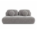 Schlafcouch mit Rückenkissen, 3-Sitzer-Sofa mit Schlaffunktion und Bettkasten, TRIVIO K16