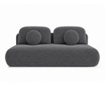 Schlafcouch mit Rückenkissen, 3-Sitzer-Sofa mit Schlaffunktion und Bettkasten, TRIVIO K16