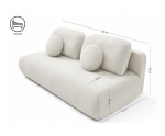 Schlafcouch mit Rückenkissen, 3-Sitzer-Sofa mit Schlaffunktion und Bettkasten, TRIVIO K16