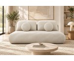 Schlafcouch mit Rückenkissen, 3-Sitzer-Sofa mit Schlaffunktion und Bettkasten, TRIVIO K16