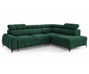 Modernes Ecksofa mit Schlaffunktion und Bettkasten, einstellbare Kopfteile, TRIVIO N1