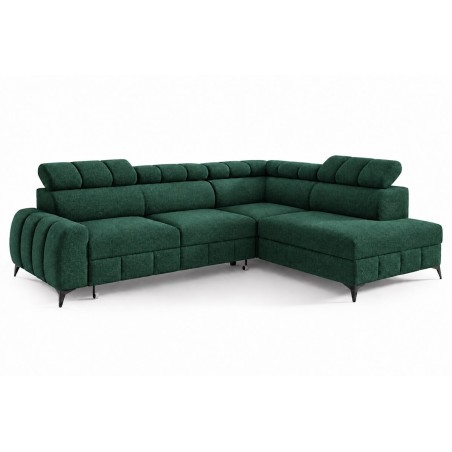Modernes Ecksofa mit Schlaffunktion und Bettkasten, einstellbare Kopfteile, TRIVIO N1