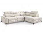 Modernes Ecksofa mit Schlaffunktion und Bettkasten, einstellbare Kopfteile, TRIVIO N1