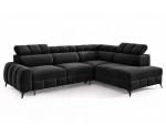 Modernes Ecksofa mit Schlaffunktion und Bettkasten, einstellbare Kopfteile, TRIVIO N1