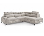 Modernes Ecksofa mit Schlaffunktion und Bettkasten, einstellbare Kopfteile, TRIVIO N1