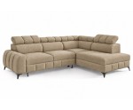 Modernes Ecksofa mit Schlaffunktion und Bettkasten, einstellbare Kopfteile, TRIVIO N1