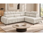 Modernes Ecksofa mit Schlaffunktion und Bettkasten, einstellbare Kopfteile, TRIVIO N1