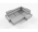 Modernes Ecksofa mit Schlaffunktion und Bettkasten, einstellbare Kopfteile, TRIVIO N1