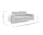 Modernes 2-Sitzer-Sofa ohne Schlaffunktion, verstellbare Kopfteile, TRIVIO K8