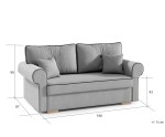 -Sitzer-Sofa mit Rückenkissen, ohne Schlaffunktion - TRIVIO K7