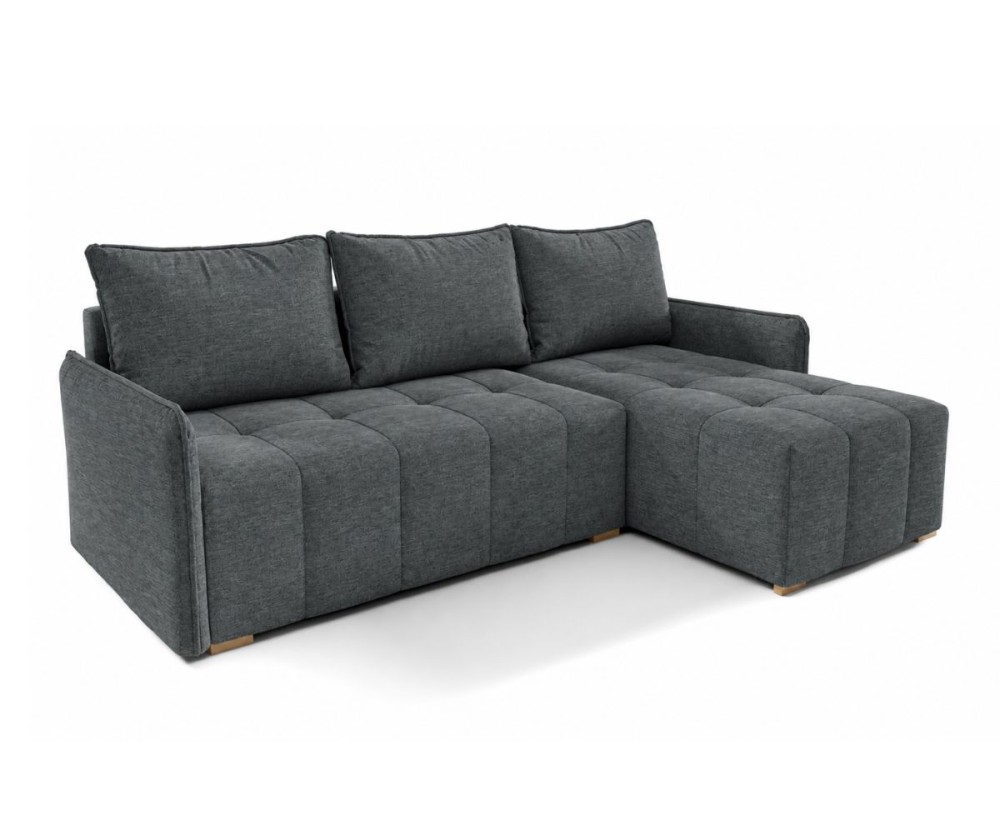 Ecksofa gesteppt, lose Rückenkissen inklusive, mit Schlaffunktion und Bettkasten, TRIVIO N5 Ecksofa gesteppt, lose Rückenkissen inklusive, mit Schlaffunktion und Bettkasten, TRIVIO N5