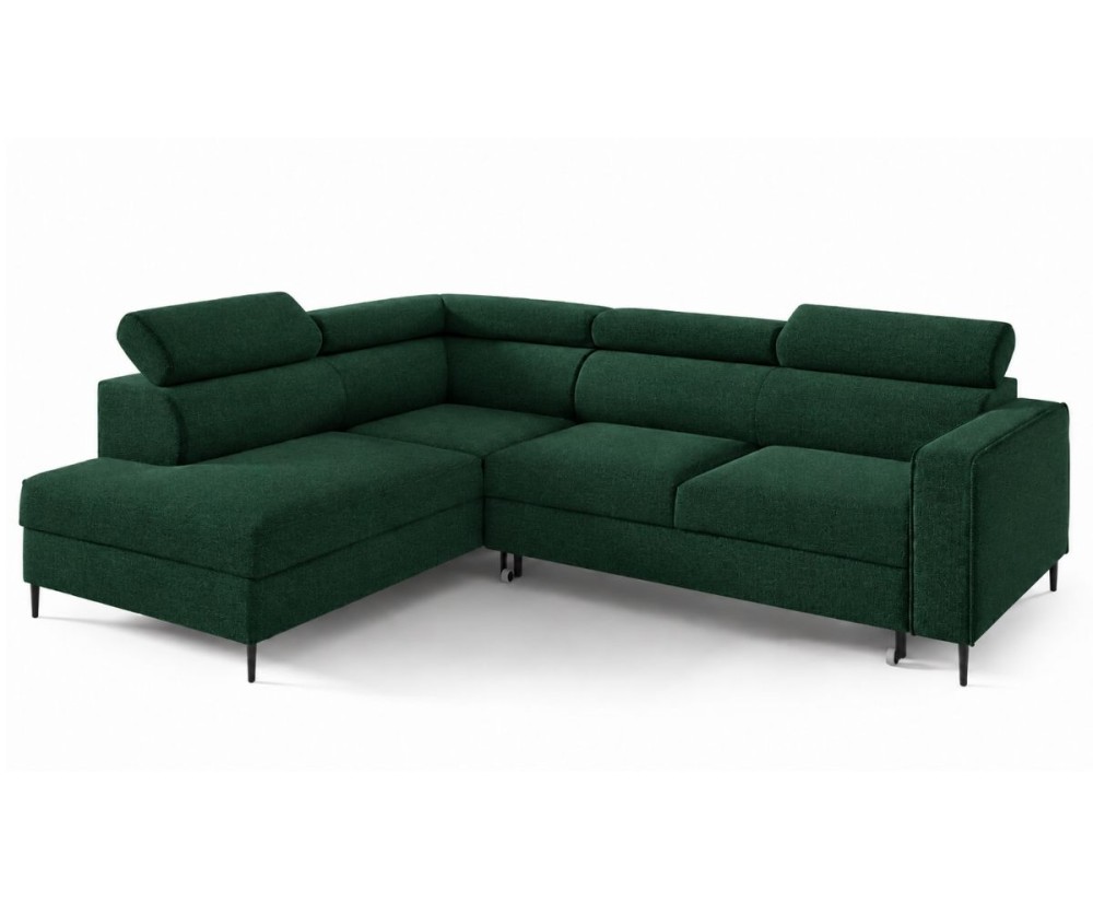Ecksofa mit Schlaffunktion und Bettkasten, einstellbare Kopfteile, TRIVIO N6 Ecksofa mit Schlaffunktion und Bettkasten, einstellbare Kopfteile, TRIVIO N6