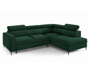 Ecksofa mit Schlaffunktion und Bettkasten, einstellbare Kopfteile, TRIVIO N6