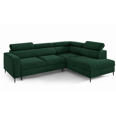Ecksofa mit Schlaffunktion und Bettkasten, einstellbare Kopfteile, TRIVIO N6