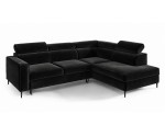 Ecksofa mit Schlaffunktion und Bettkasten, einstellbare Kopfteile, TRIVIO N6