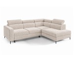 Ecksofa mit Schlaffunktion und Bettkasten, einstellbare Kopfteile, TRIVIO N6