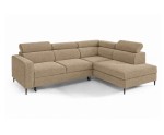 Ecksofa mit Schlaffunktion und Bettkasten, einstellbare Kopfteile, TRIVIO N6
