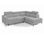 Ecksofa mit Schlaffunktion und Bettkasten, einstellbare Kopfteile, TRIVIO N6