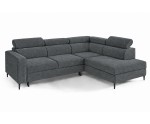 Ecksofa mit Schlaffunktion und Bettkasten, einstellbare Kopfteile, TRIVIO N6