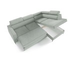 Ecksofa mit Schlaffunktion und Bettkasten, einstellbare Kopfteile, TRIVIO N6