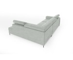 Ecksofa mit Schlaffunktion und Bettkasten, einstellbare Kopfteile, TRIVIO N6