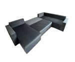 Wohnlandschaft U-Form mit Rückenkissen, mit Schlaffunktion und Bettkasten, TRIVIO N2