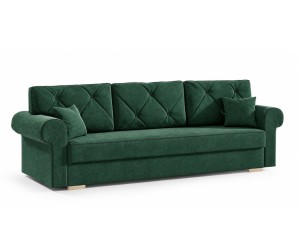 Elegantes 3-Sitzer-Sofa, Couch mit Schlaffunktion und Bettkasten, TRIVIO K2