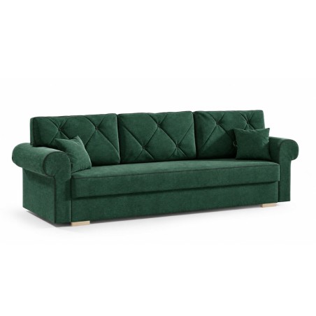 Elegantes 3-Sitzer-Sofa, Couch mit Schlaffunktion und Bettkasten, TRIVIO K2